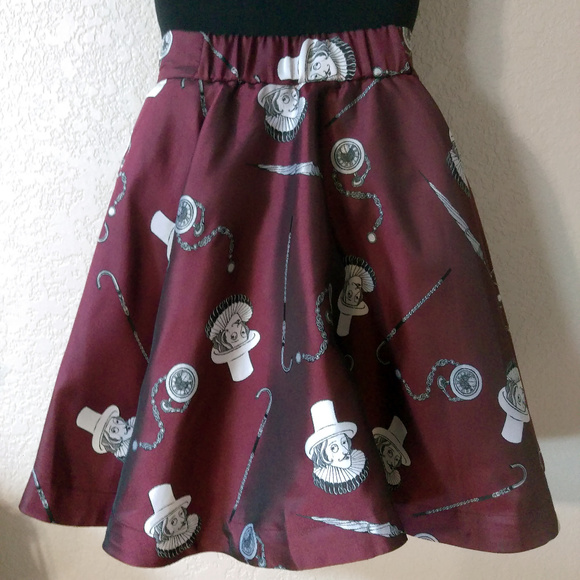 Ledin x Tibi maroon taffeta circle skirt Euro 40 - Picture 2 of 7